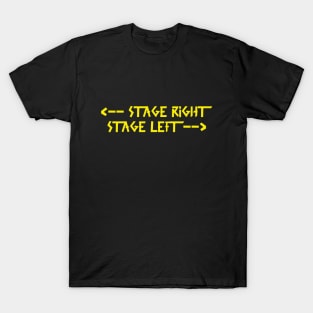 stage right  stage left Yellow T-Shirt